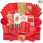 32 Pcs Mother's Day Gift, Hydrating Face Skin Care Set, Home Spa Basket by RAROSAACCA