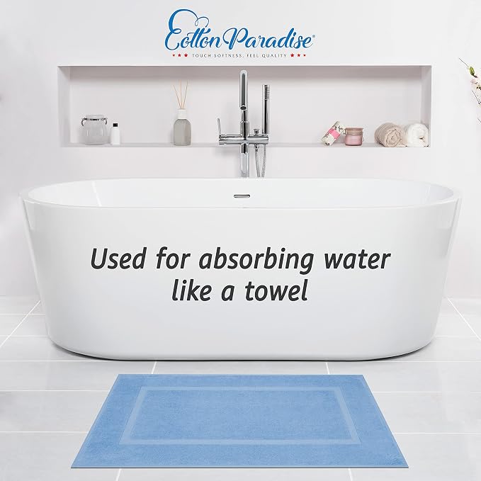 Cotton Paradise 100% Cotton Bath Mats - Image 2