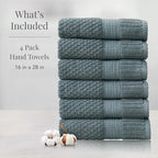 NY Loft 100% Cotton Hand Towel 6 Pack Hand Towel Set | Super Soft & Absorbent - Image 2