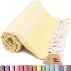 Bazaar Anatolia Turkish Beach Towel – 100% Cotton, Quick Dry, Sand Free Towel by BazaarAnatolia