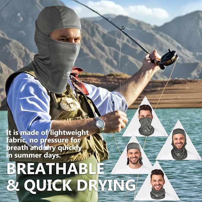 Balaclava Face Mask Sun UV Protection Breathable Full Head Mask - Image 4