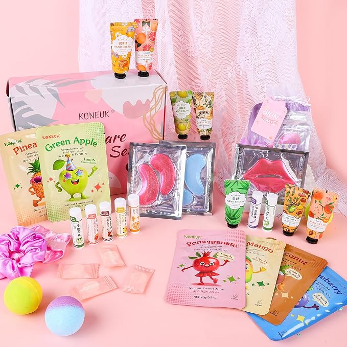 80PCS Spa Party Supplies for Girls, Include Facial Masks, Lip Balm, Hand Cream - Image 7