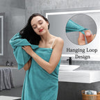 8-Piece Aqua Bath Towels Set, 2 Oversized Large Bath Towels Sheet, 2 Hand - Image 7