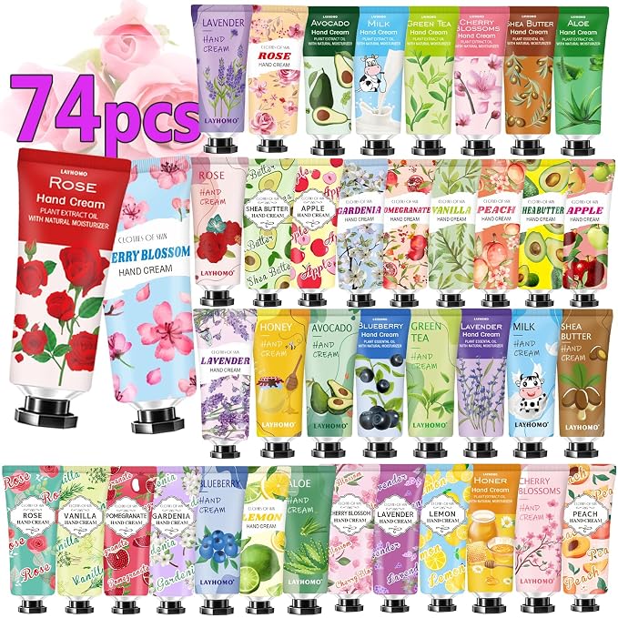 74 Pack Bulk Hand Cream, Easter Basket Stuffers, Mothers Day Gifts by CMWGKBC
