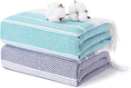 2 Packs Cotton Turkish Beach Towels Quick Dry Sand Free Soft Absorbent Extra by ANTFUNYgivesmorechoices