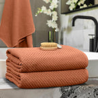 COTTON CRAFT Waffle Bath Sheets - Image 2