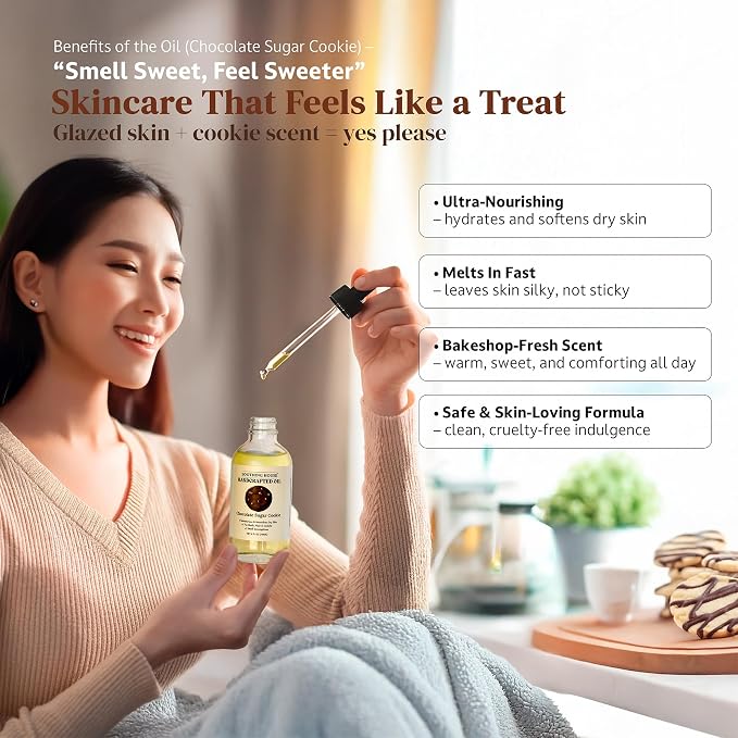 Chocolate Sugar Cookie Body Oil: Moisturizing Body Oil - Image 7