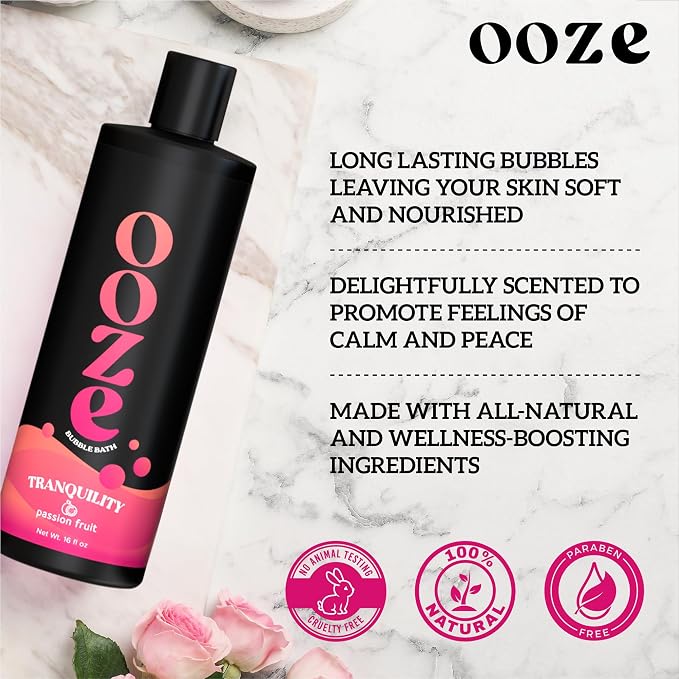 OOZE Bubble Bath Set for Women Lavender, Eucalyptus & Passion Fruit - Image 3