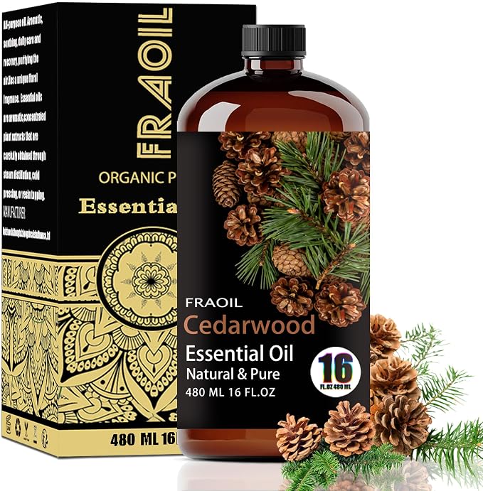 Cedarwood Essential Oil, Cedarwood Oil 16 Fl Oz 480ML by FRAOILESSENTIALOIL