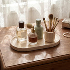 YKAJO Oval Real Marble Tray for Bathroom Kitchen Counter Stone Decorative - Image 5