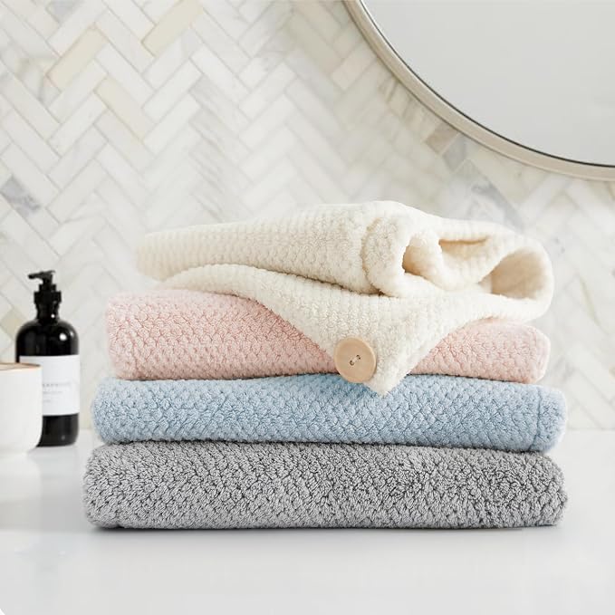 ROLSHOL Extra Large 4 Pack Microfiber Hair Towel Wrap - Image 7