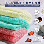 UJFQBH 3 Pieces African Net Sponge, African exfoliating net African Net Long - Image 4