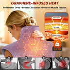 Heating Pad for Back, Neck & Shoulders, 2.7lb Weighted Graphene Electric - Image 4