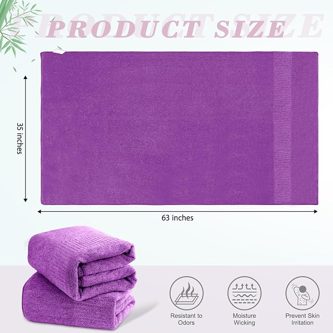 SEISSO Bath Towels, Extra Absorbent & Quick Drying Lightweight Fiber Towels - Image 5