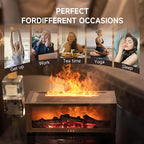 TMEHM Fireplace Flame Air Diffuser Humidifier, 7 Colors Aromatherapy Essential - Image 7