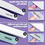 FANDAMEI Nail Files and Buffers, Nail Cuticle Remover Kit - Image 3