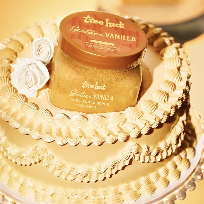 Tree Hut Golden Vanilla Shea Sugar Scrub, Exfoliating, Hydrating & Moisturizing - Image 6