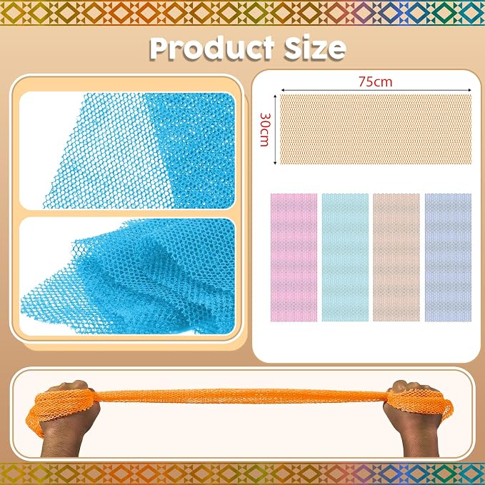 5 Pieces African Net Sponge – Deep Cleansing & Exfoliating Mesh - Image 2