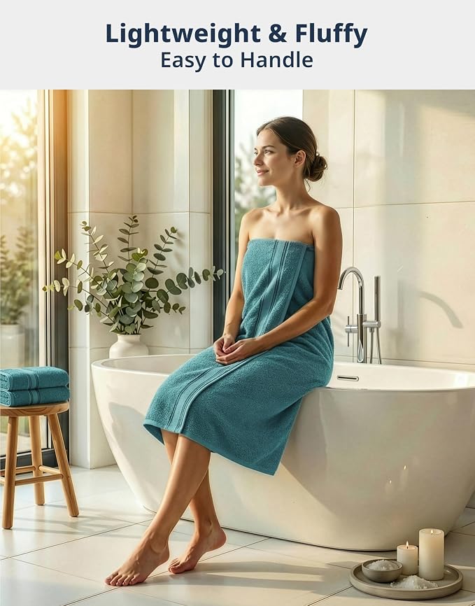 Lane Linen 100% Cotton Bath Towels 4 Pack - Image 2