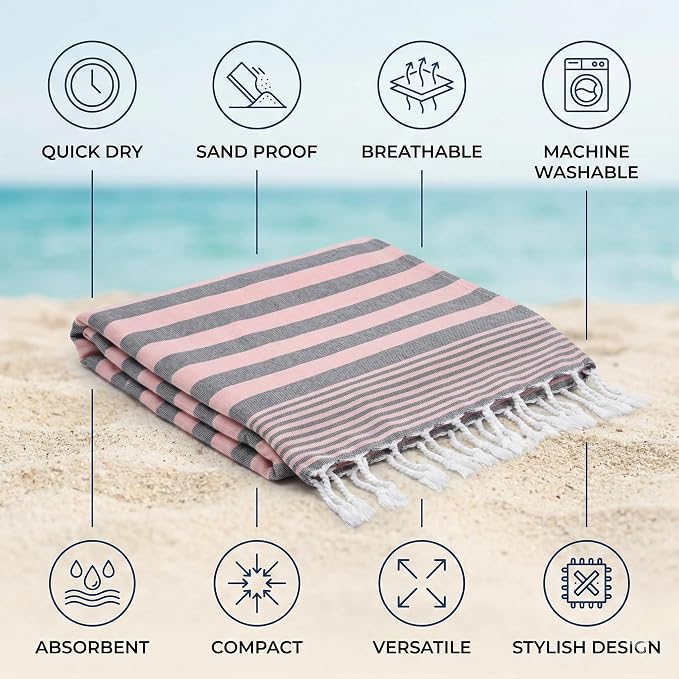 Cotton Turkish Beach Towel - Image 3
