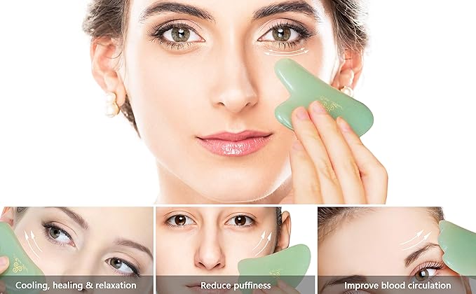 Mina Heal Jade Roller for Face, Lymphatic Drainage Massager & Gua Sha Facial - Image 7