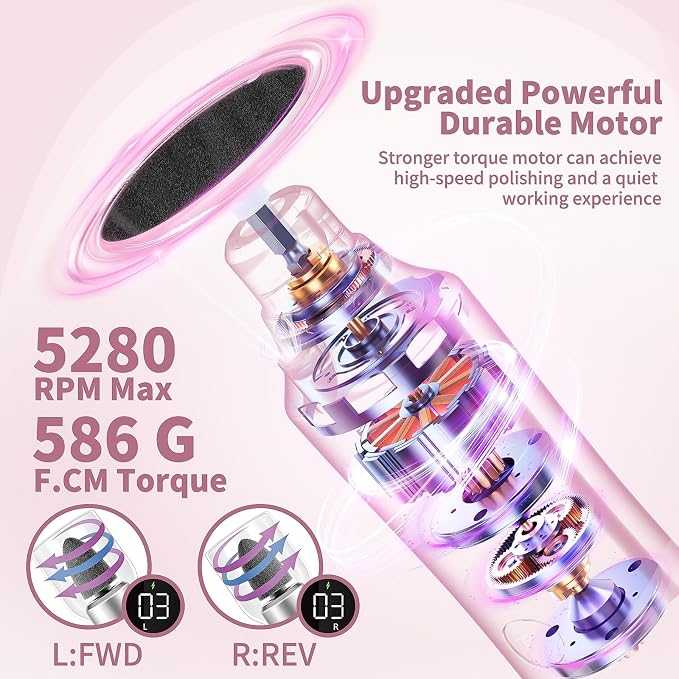 Electric Nail Drill Kit, Cordless Manicure Pedicure Kit - Image 4