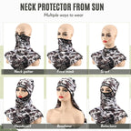 SATINIOR 3 Piece Balaclava Face Cover Sun Protection Neck Cover Summer - Image 4