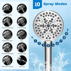 Hibbent cUPC Certified All Metal 12" Rainfall Showerhead Combo, High Pressure - Image 2
