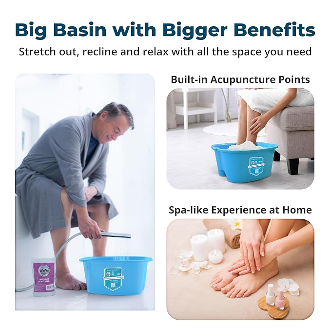 AWA Extra Large Pool Foot Bath, Sturdy Feet Soaking Tub and Pedicure Bowl - Image 4