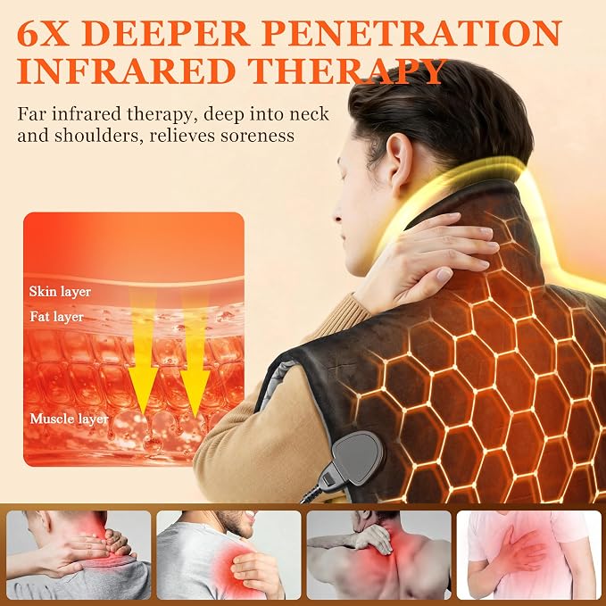 UTK 30s Fast Heating Pad, 6X Deeper Far Infrared Heating pad - Image 3