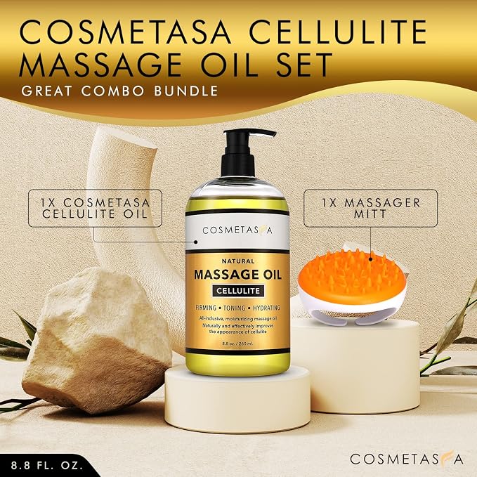 Cellulite Massage Oil with Massager Mitt - Image 2
