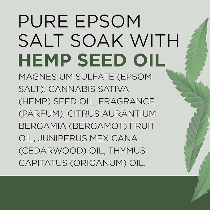 Dr Teal's Pure Epsom Salt, Cannabis Sativa Hemp Seed Oil, 3 lb - Image 9