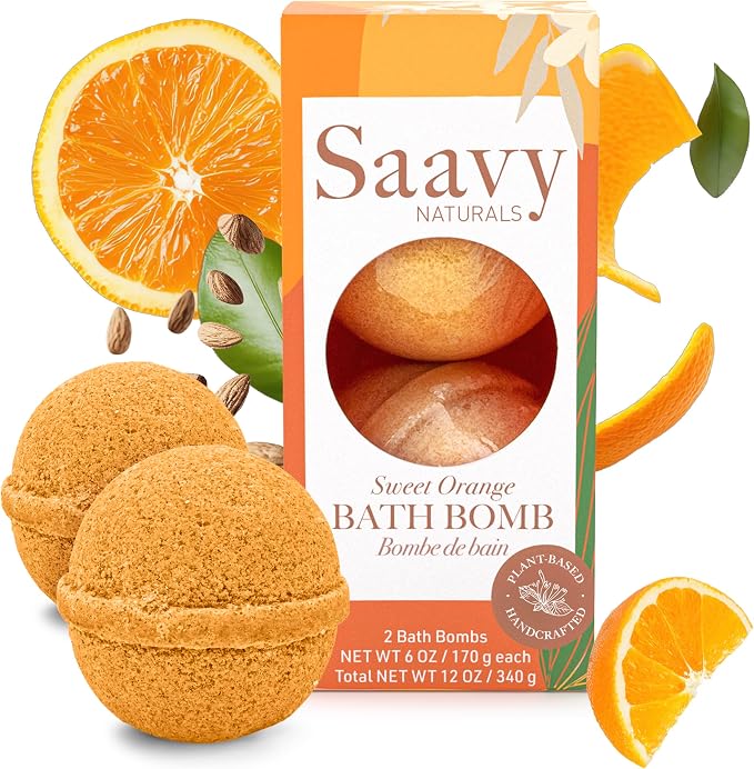 Saavy Naturals Bath Bombs – Relaxing Foaming Fizz Bubbles, Organic Bath Bombs by SaavyNaturals