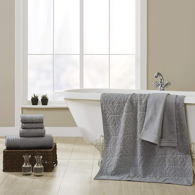 Modern Threads 6 Piece Cotton Bath Towel Set – Ultra Soft 550 GSM Towels – - Image 2