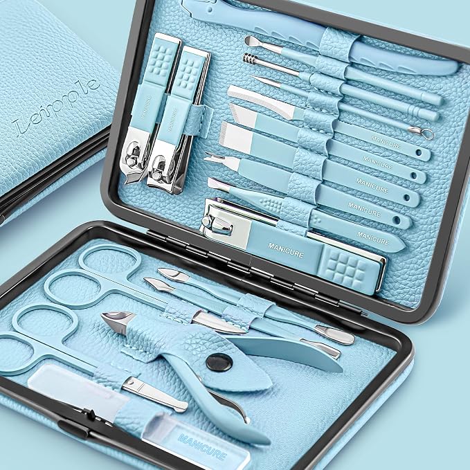 Manicure Set Professional Pedicure Kit Nail Clippers Kit by Leipple