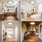2PACK LED Flush Mount Ceiling Light Fixture, 3000K-4000K-6500K & 150W - Image 6