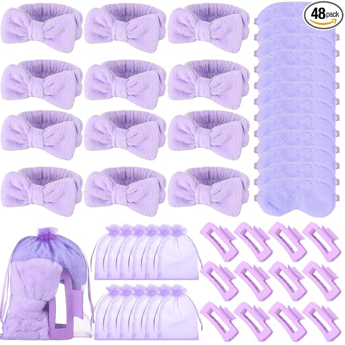 48 Pcs Spa Party Supplies Sleepover Essentials Gift by Wavyknot