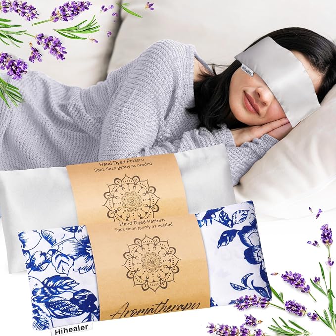 Lavender Eye Pillow for Relaxation, Sleep – Weighted Eye Mask for Headache - Image 2