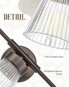 Bathroom Vanity Light Fixture, HWH 3-Light Farmhouse Vanity Lights Over Mirror - Image 3