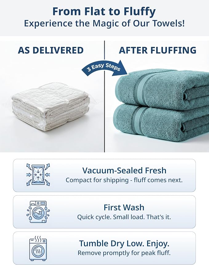 LANE LINEN 100% Pure Cotton Bath Sheets - Image 3