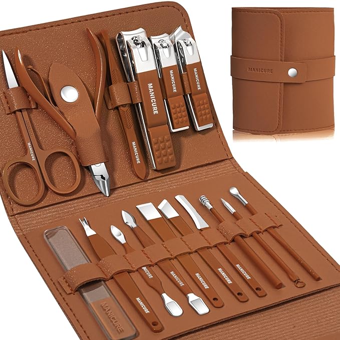 Manicure Set Professional Nail Clippers Pedicure Kit by Leipple