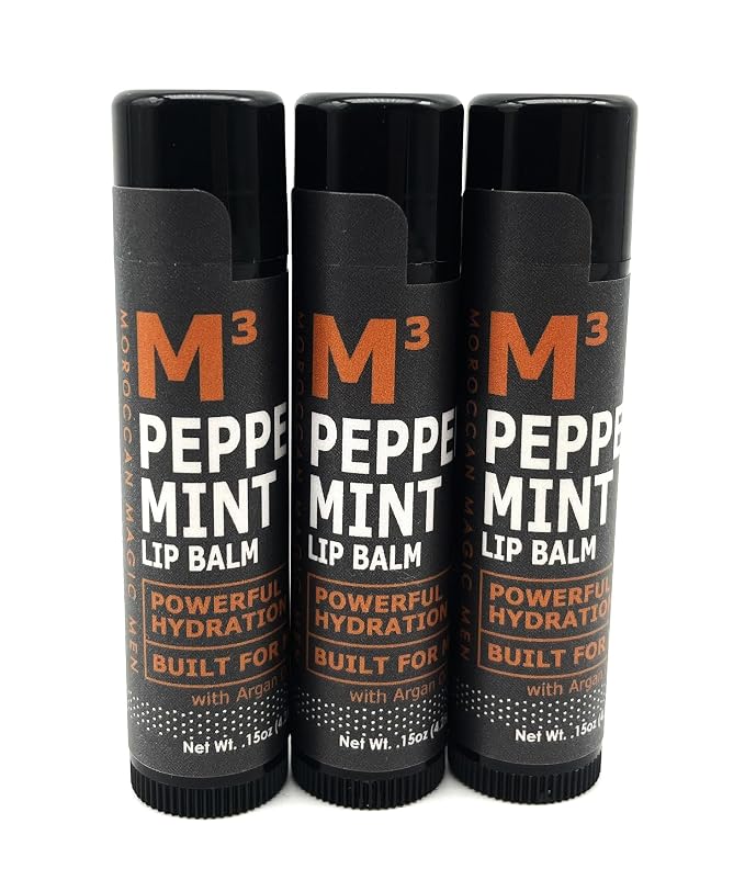 Moroccan Magic Men M3 Organic Peppermint Lip Balm 3 Pack | Ultra-Hydrating & - Image 6