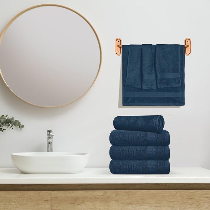 GLAMBURG Ultra Soft 6-Piece Hand Towel Set 16x28-100% Ringspun Cotton - Image 4