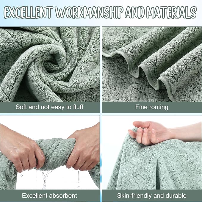 SmoothNovelty 16 Pack Microfiber Bath Towels Bulk 27'' x 60'' Oversized Size - Image 3