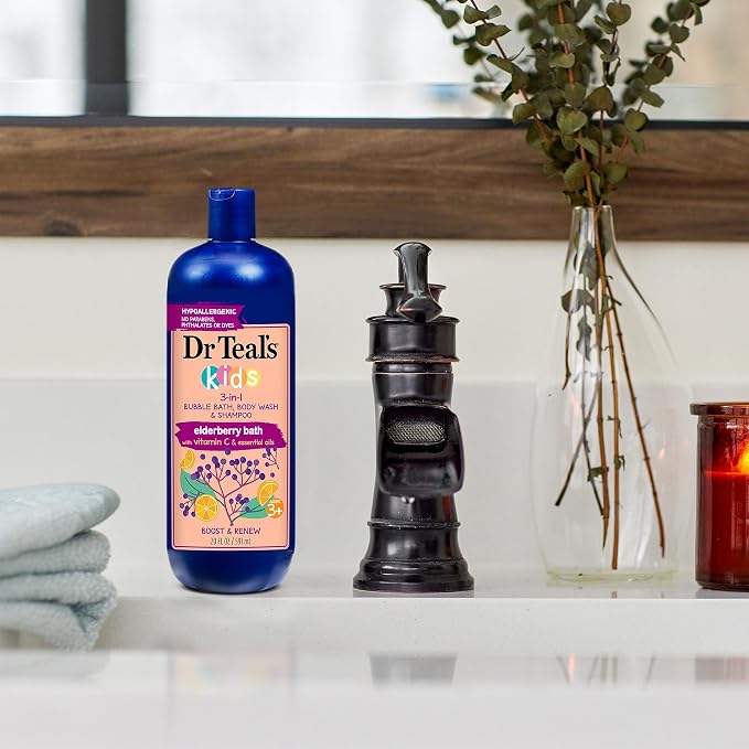 Dr Teal's Kids 3-in-1 Elderberry Bath: Bubble Bath, Body Wash & Shampoo - Image 9