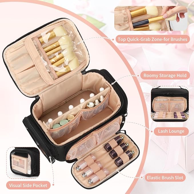 OCHEAL Makeup Bag, Travel Makeup Organizer Bag - Image 3