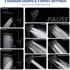 Ryamen Upgraded Dual Shower Heads Combo, 10 inch Filtered Shower Head - Image 7
