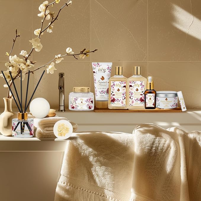 Mother's Day Gift Basket 17Piece Honey Almond Spa Gift Basket - Image 4