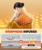 Lenmen Graphene-Infused 1Min Fast Heating Pad, Deeper Pain Relief Weighted - Image 4