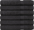Towel and Linen Mart 100% Cotton Grey 6 Pack Medium Bath Towel Set, Quick Dry - Image 6